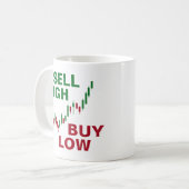 Verkauf hoch / Kauf von Low Stock Trader Kaffeetasse (Vorderseite Links)