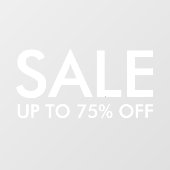 Verkauf im Lager | Business Discount Minimalistisc Fensteraufkleber (Blatt)