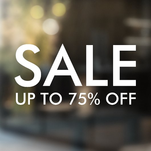 Verkauf im Lager | Business Discount Minimalistisc Fensteraufkleber