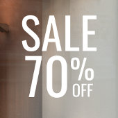 Verkauf im Lager | Business Modern Minimal White Fensteraufkleber