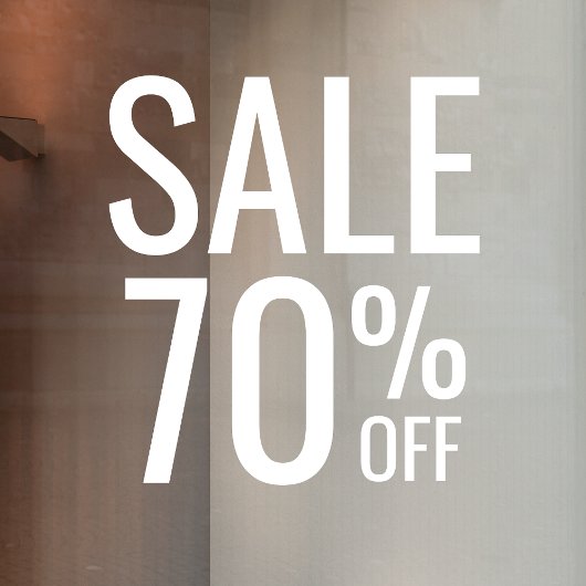 Verkauf im Lager | Business Modern Minimal White Fensteraufkleber