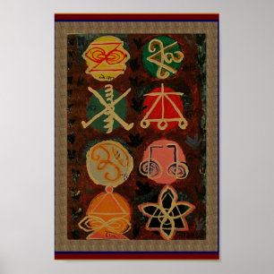 Verkauf Kunst Abstrakt Karuna Reiki Symbol Dekorat Poster