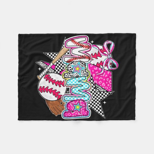 Verkauf Mama Coquette Bow Game Day Mama Mutter 5 Fleecedecke (Vorderseite (Horizontal))