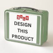 VERKAUF! Metal Lunchbox - grün - Custom (Vorderseite)