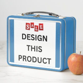 VERKAUF! Metal Lunchbox - Light Blue - Custom