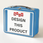 VERKAUF! Metal Lunchbox - Light Blue - Custom (Vorderseite)
