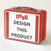 VERKAUF! Metal Lunchbox - Rot - Benutzerdefiniert (Vorderseite)