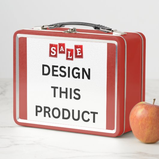 VERKAUF! Metal Lunchbox - Rot - Benutzerdefiniert (Beispiel)