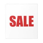 VERKAUF NOTIZBLOCK (Vorderseite)