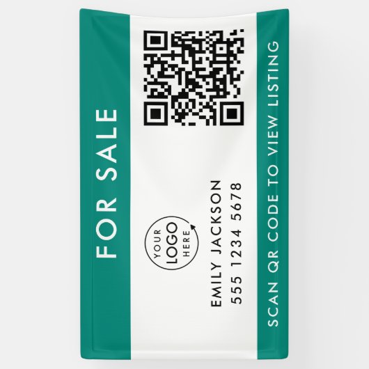 Verkauf oder offenes Haus | Real Anwesen QR Code G Banner (Vertikal)