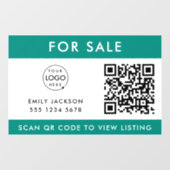 Verkauf oder offenes Haus | Real Anwesen QR Code G Fensteraufkleber (Blatt)