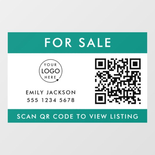 Verkauf oder offenes Haus | Real Anwesen QR Code G Fensteraufkleber (Blatt)