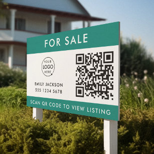 Verkauf oder offenes Haus   Real Anwesen QR Code G Gartenschild