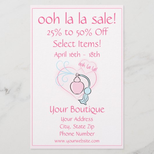 Verkauf - ooh la la la! flyer (Vorne)