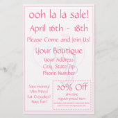 Verkauf - ooh la la la! flyer (Hinten)