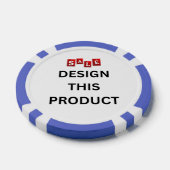 VERKAUF! Poker Chips - Blau - kundenspezifisch (Einzeln)