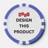 VERKAUF! Poker Chips - Blau - kundenspezifisch (Vorderseite)