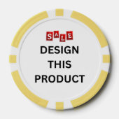 VERKAUF! Poker-Chips - Gelb- kundenspezifisch Pokerchips (Vorderseite)