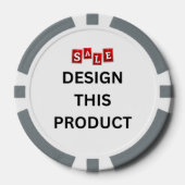 VERKAUF! Poker Chips - Graue - kundenspezifisch (Vorderseite)