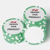 VERKAUF! Poker Chips - Green-Custom (Stapel)