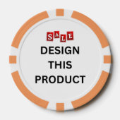 VERKAUF! Poker Chips - Orange - kundenspezifisch (Vorderseite)