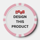 VERKAUF ! Poker-Chips - rosa - kundenspezifisch Pokerchips (Vorderseite)