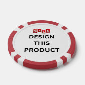 VERKAUF! Poker-Chips - Rot - Kundenspezifisch Pokerchips (Einzeln)