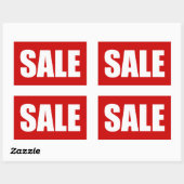 VERKAUF RECHTECKIGER AUFKLEBER (Blatt)