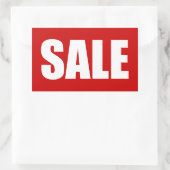 VERKAUF RECHTECKIGER AUFKLEBER (Tasche)