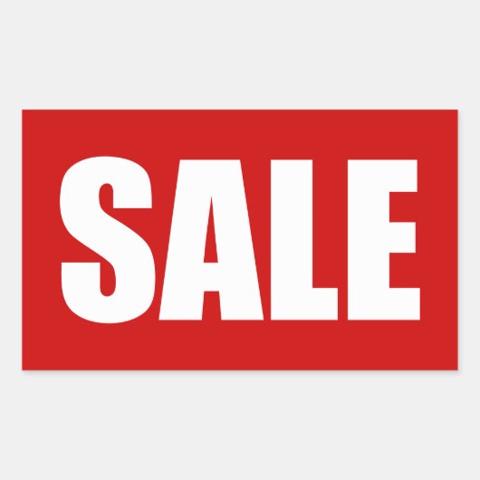 VERKAUF RECHTECKIGER AUFKLEBER (Vorderseite)