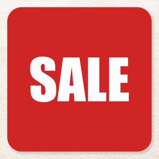 VERKAUF RECHTECKIGER PAPPUNTERSETZER (Vorderseite)