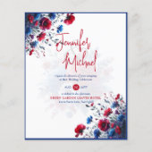 VERKAUF! Red Blue Lila Floral Wedding (Vorderseite)