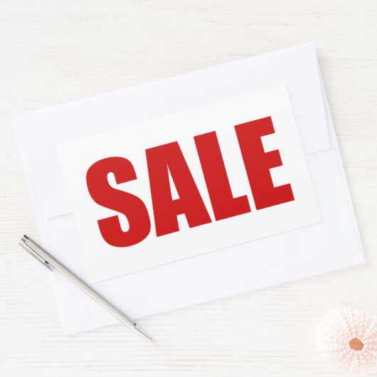 VERKAUF REKTANGULAR STICKER (Umschlag)