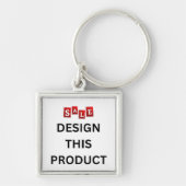 VERKAUF! Schlüsselanhänger - Premium Square Klein (Vorne)