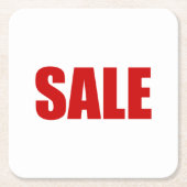 VERKAUF SQUARE PAPIERPAPIER UNTERSETZER (Vorderseite)