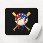 Verkauf Tropf Eiscreme 4. Juli USA-Flagge Mousepad (Mit Mouse)