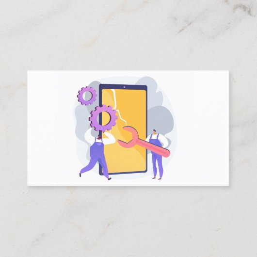 Verkauf und Dienstleistungen von Mobiltelefonen Visitenkarte (Rückseite)