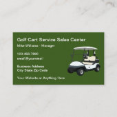 Verkauf und Service von Golfwagen Visitenkarte (Vorderseite)