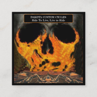 Verkauf und Service von Motorrädern Quadratische Visitenkarte