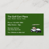 Verkauf und Vermietung von Golfkarten Visitenkarte (Vorderseite)