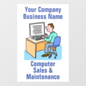 Verkauf und Wartung von Computerfirmen Fensteraufkleber (Blatt)