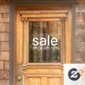 Verkauf von bis zu 50 % benutzerdefiniertem Text, Fensteraufkleber (Haustür)