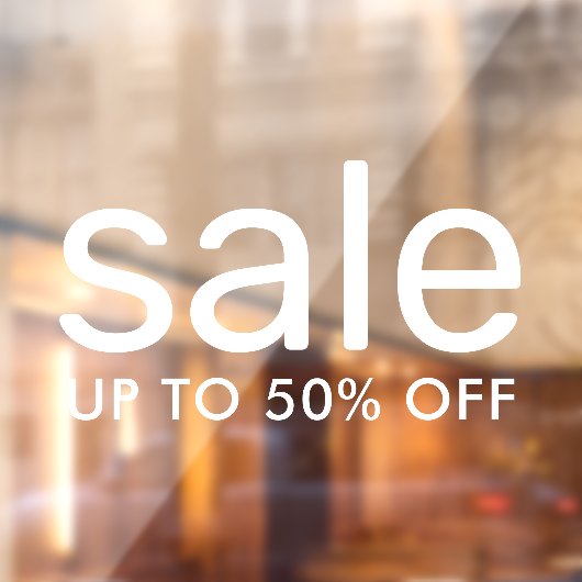 Verkauf von bis zu 50 % benutzerdefiniertem Text, Fensteraufkleber (Blatt 2)