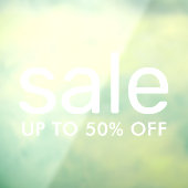 Verkauf von bis zu 50 % benutzerdefiniertem Text, Fensteraufkleber (Blatt 3)