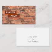 Verkauf von Brick-by-Brick Visitenkarte (Vorne/Hinten)