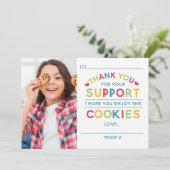 Verkauf von Cookies Dankeschön Karte (Stehend Vorderseite)
