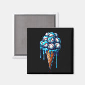 Verkauf von Eiscreme Wasserfarbe 2 Magnet (Vorderseite/Rückseite)