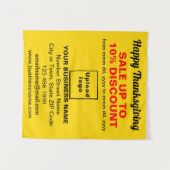 Verkauf von Erntedank auf gelbem Band Wandteppich (Vorderseite (Horizontal))