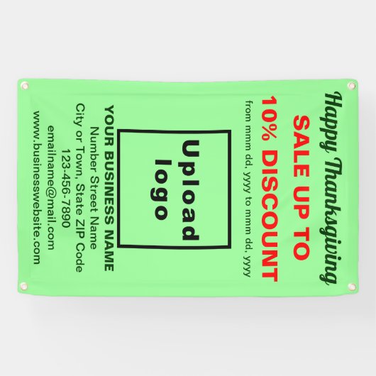 Verkauf von Erntedank auf hellgrünem Banner (Horizontal)