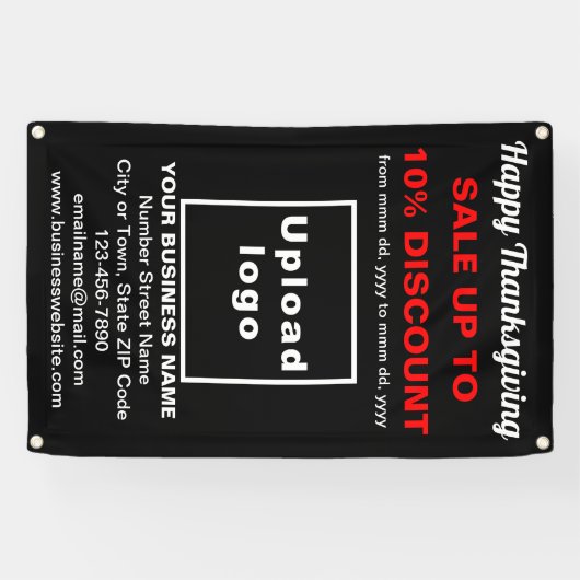 Verkauf von Erntedank auf schwarzem Banner